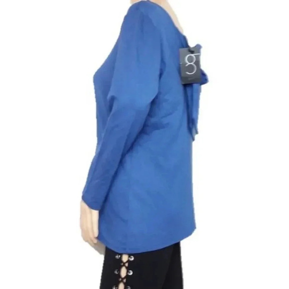 GIBSON BABY PONTE BOW BACK LONG SLEEVE TOP - Picture 5 of 5